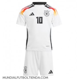 Camiseta Alemania Jamal Musiala #10 Primera Equipación Replica Eurocopa 2024 para niños mangas cortas (+ Pantalones cortos)